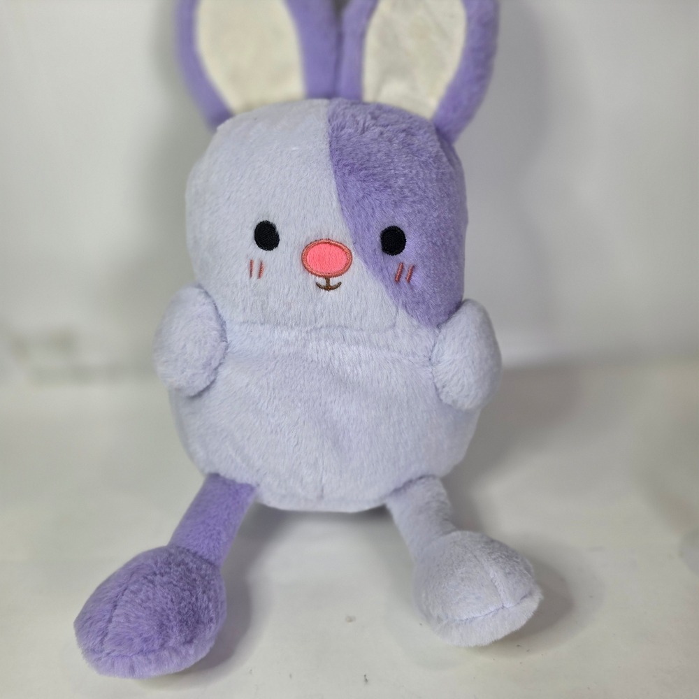 Dan Dee Collectors Choice Split Color Purple Bunny Plush Round Belly Easter 11in